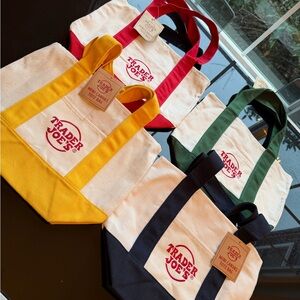 Trader Joe's Canvas Tote Bags Set